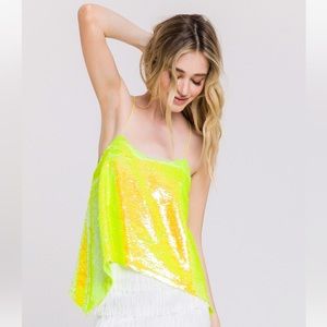 Endless Rose revolve sequin top. Small